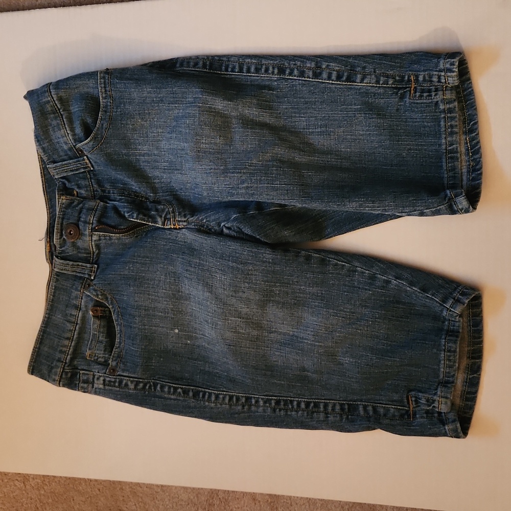 LEE One True Fit Lower on the Waist Medium Wash Denim Shorts Women's Siz…